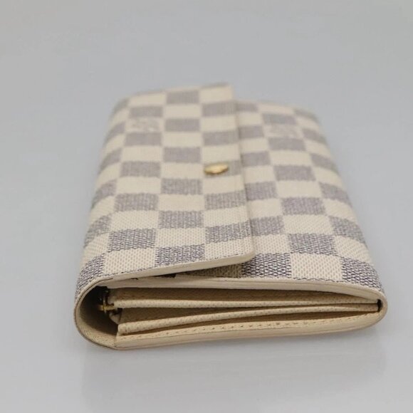 LOUIS VUITTON Damier Azur Portefeuille Sarah Long Wallet N61735 LV Auth 138500 - Picture 6 of 16